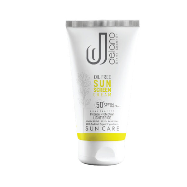 کرم ضد افتاب با +SPF 50 (پوست چرب / پوست مختلط) delano 50Ml